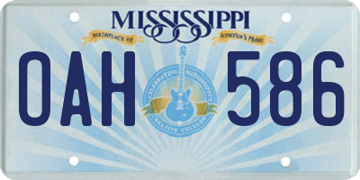 MS license plate OAH586