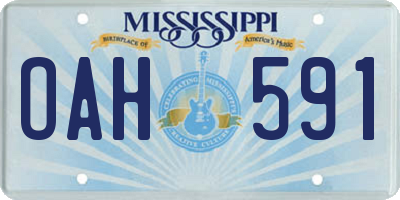 MS license plate OAH591