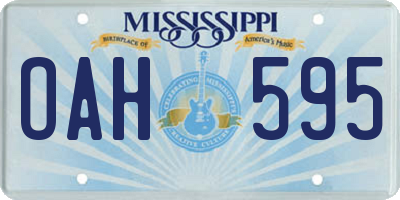 MS license plate OAH595