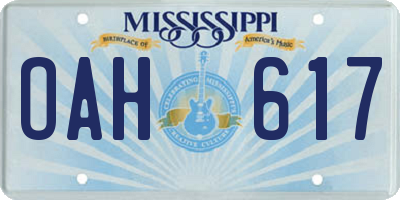 MS license plate OAH617