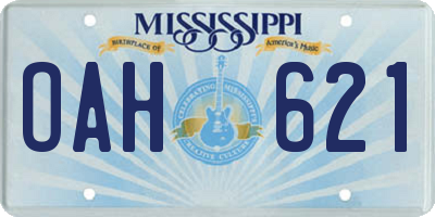 MS license plate OAH621