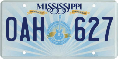MS license plate OAH627