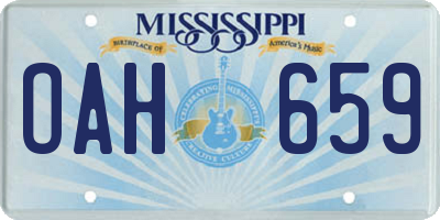 MS license plate OAH659
