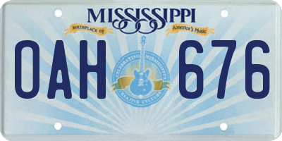 MS license plate OAH676