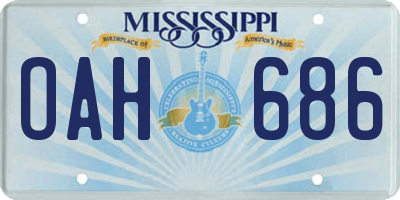 MS license plate OAH686