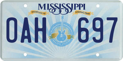 MS license plate OAH697