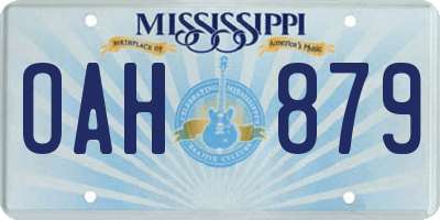 MS license plate OAH879