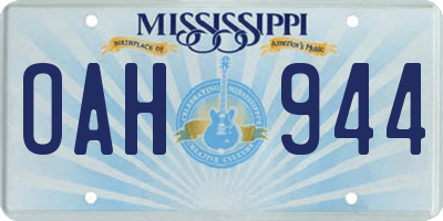 MS license plate OAH944