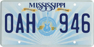 MS license plate OAH946