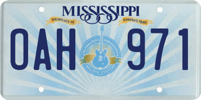 MS license plate OAH971