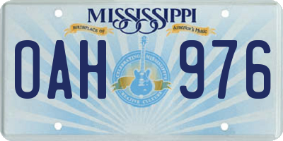 MS license plate OAH976