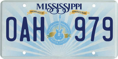 MS license plate OAH979