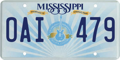 MS license plate OAI479