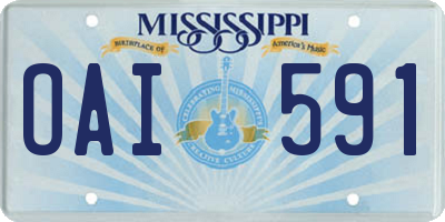 MS license plate OAI591