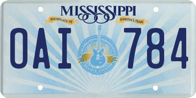 MS license plate OAI784