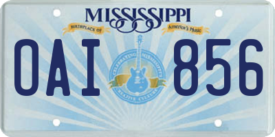 MS license plate OAI856