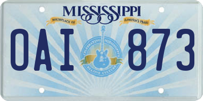 MS license plate OAI873