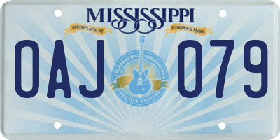 MS license plate OAJ079