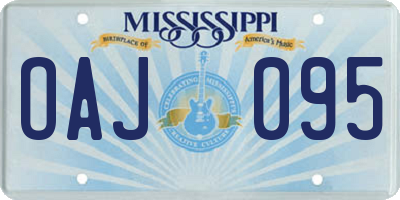 MS license plate OAJ095