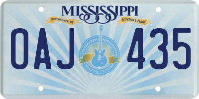 MS license plate OAJ435