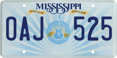 MS license plate OAJ525