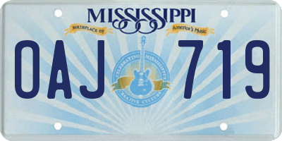 MS license plate OAJ719