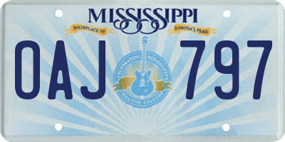 MS license plate OAJ797