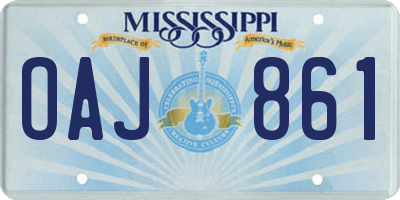 MS license plate OAJ861