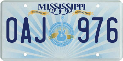 MS license plate OAJ976