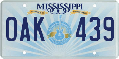 MS license plate OAK439