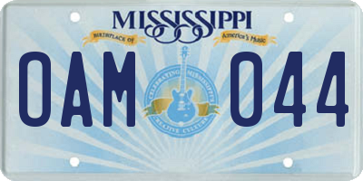 MS license plate OAM044