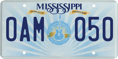 MS license plate OAM050