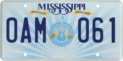 MS license plate OAM061