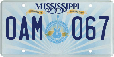 MS license plate OAM067