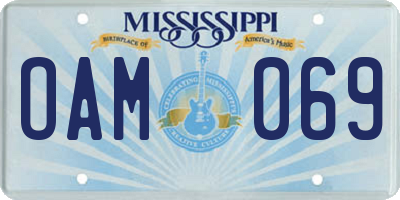 MS license plate OAM069