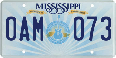 MS license plate OAM073