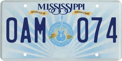 MS license plate OAM074