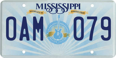 MS license plate OAM079