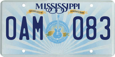 MS license plate OAM083
