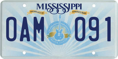 MS license plate OAM091