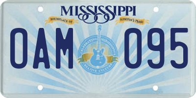 MS license plate OAM095