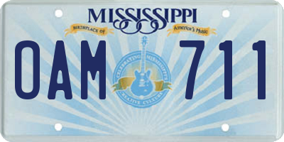 MS license plate OAM711