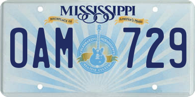 MS license plate OAM729