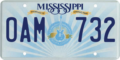 MS license plate OAM732