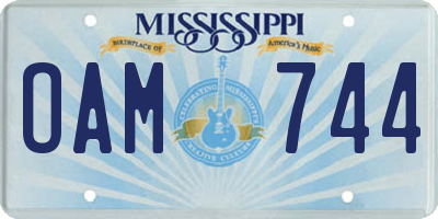 MS license plate OAM744