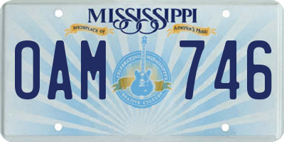 MS license plate OAM746