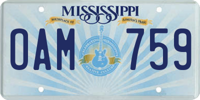 MS license plate OAM759