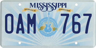 MS license plate OAM767