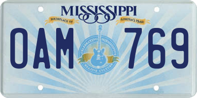 MS license plate OAM769