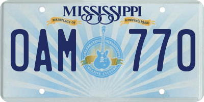 MS license plate OAM770